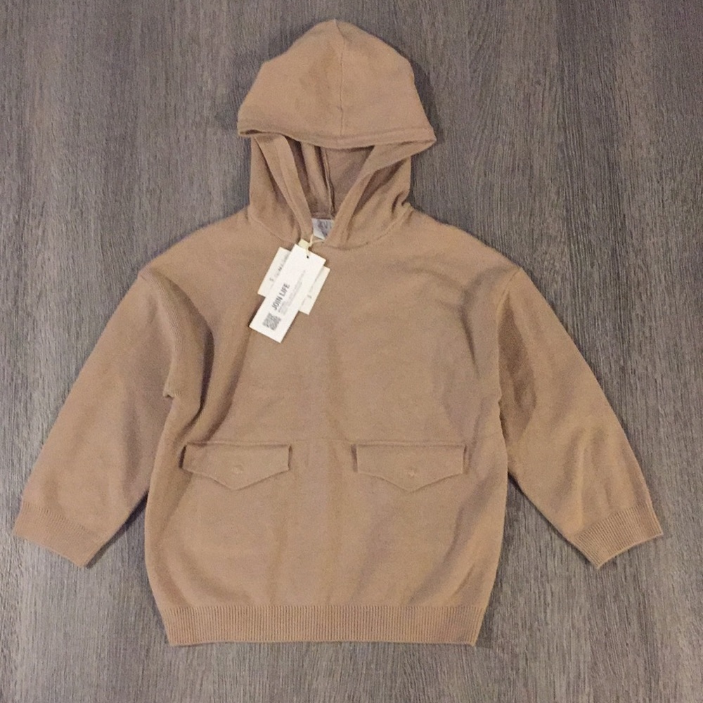 Zara boys tan hooded sweater, size 2-3 years